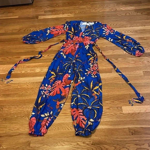Farm Rio x Anthropologie Tropical Jumpsuit Size XS NWT - Picture 17 of 17